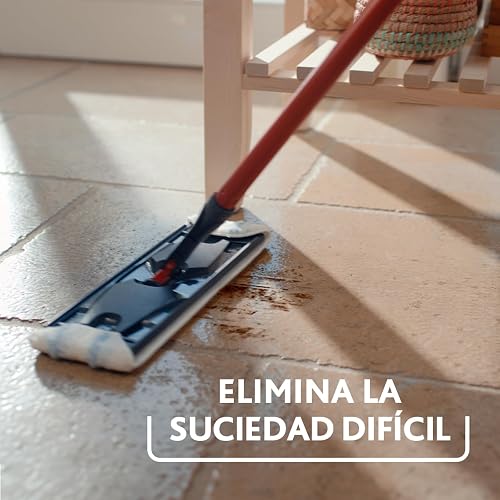 Vileda Sistema de Limpieza H2prO + 1 Repuesto de mop Adicional, Separa el Agua Limpia de la Sucia