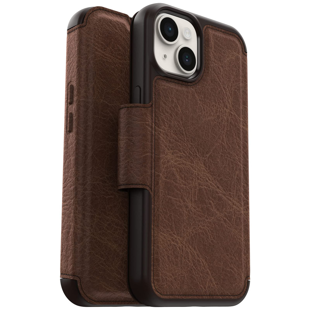 OtterBox STRADA FOLIO SERIES para iPhone 14 & iPhone 13 - ESPRESSO (Cafe)
