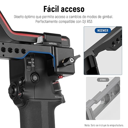 NEEWER Eslinga Empuñadura Handle Grip Ajustable Compatible con dji Ronin RS4 RS3 Mini RS4 Pro RS 3 Pro RS 2 RSC 2 Estabilizador de Cardán para Tiro de Ángulo Bajo, Carga Máxima 13.2lb, ST49