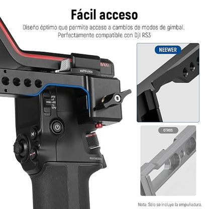 NEEWER Eslinga Empuñadura Handle Grip Ajustable Compatible con dji Ronin RS4 RS3 Mini RS4 Pro RS 3 Pro RS 2 RSC 2 Estabilizador de Cardán para Tiro de Ángulo Bajo, Carga Máxima 13.2lb, ST49