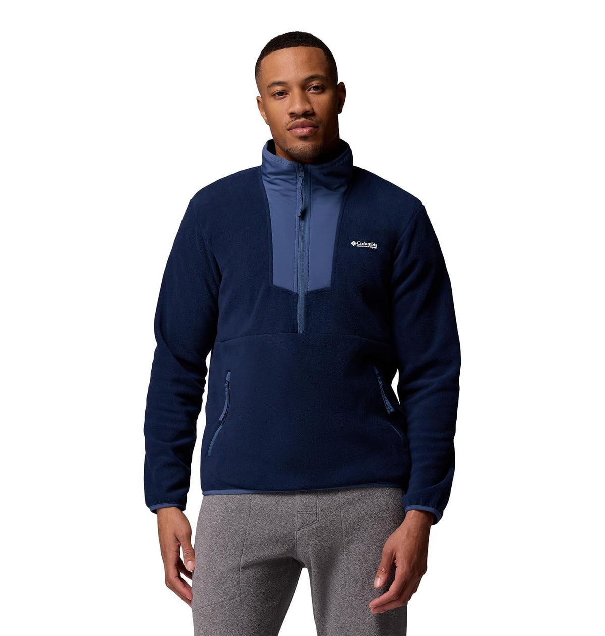 Columbia Sequoia Grove Suéter Forro Polar con Media Cremallera - XL - Azul Marino - Montaña Oscura