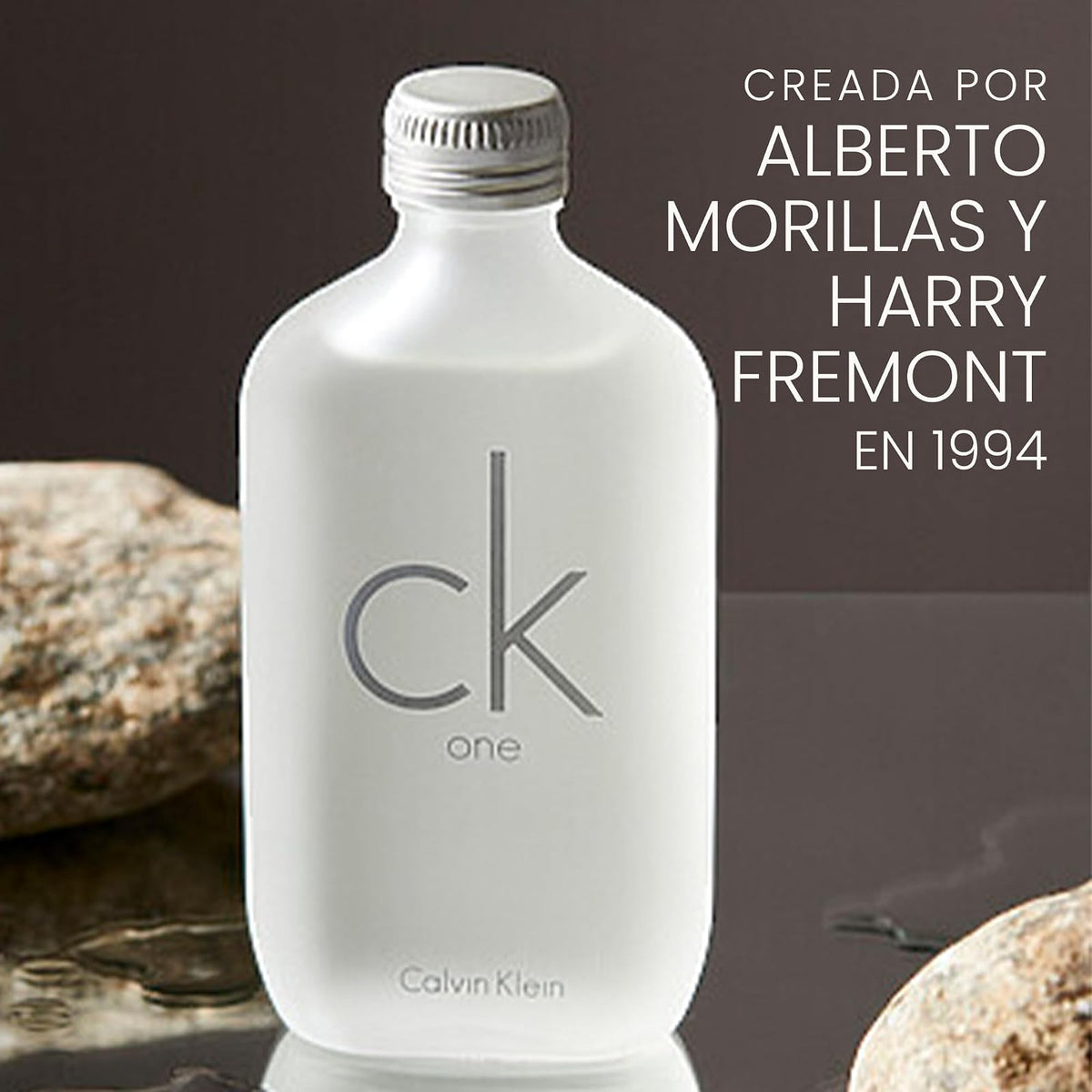 CALVIN KLEIN, Fragancia Unisex, CK One Eau de Toilette, Fragancia Fresca, Cítrica y Floral, Aromas de Bergamota, Té Verde y Almizcle, 100 ml