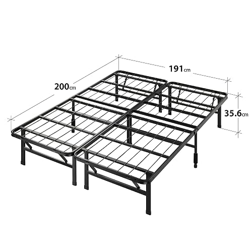 Zinus Smartbase | Base para Cama King con Borde Curvo y Patas de Acero Antiderrapantes para Mayor Estabilidad y Alta Resistencia en Caja | Garantía de 5 años