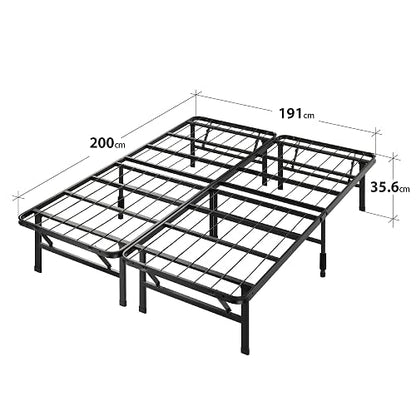Zinus Smartbase | Base para Cama King con Borde Curvo y Patas de Acero Antiderrapantes para Mayor Estabilidad y Alta Resistencia en Caja | Garantía de 5 años