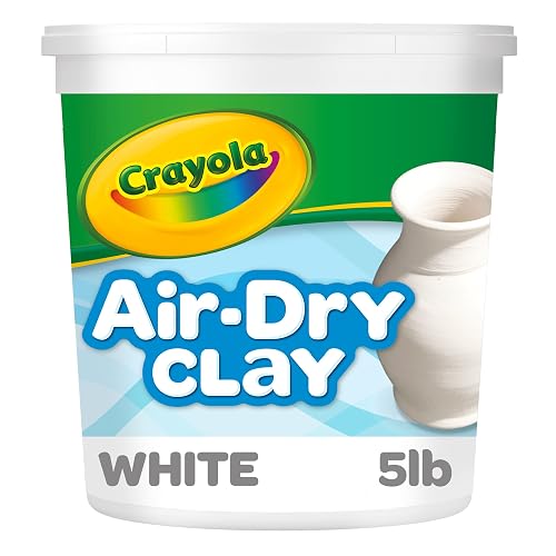 Crayola Arcilla Seca al Aire (5 Libras), Suministros para Profesores | Imprescindibles para el aula, suministros escolares para profesores, arcilla de modelado blanco natural para niños