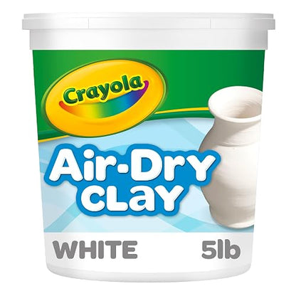Crayola Arcilla Seca al Aire (5 Libras), Suministros para Profesores | Imprescindibles para el aula, suministros escolares para profesores, arcilla de modelado blanco natural para niños