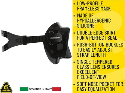 CRESSI Visor F1 Frameless para Snorkeling
