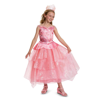 Disguise Wicked Glinda Costume for Girls, Deluxe Official Wicked Pink Glinda Costume Dress Disfraz Infantil
