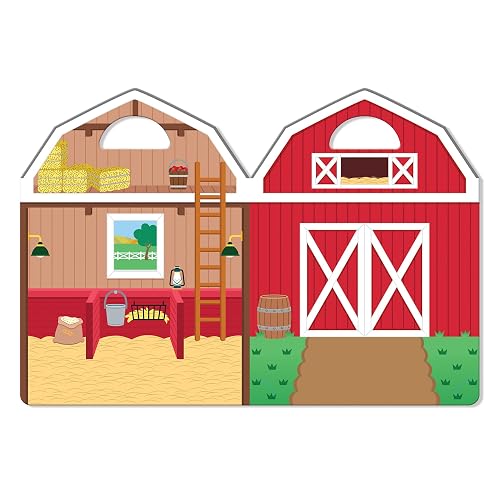 Melissa & Doug En la Granja: Set Autoadhesivos Esponjosos, Libros de Actividades, Juego de Pegatinas Esponjosas Reutilizables, Fondo de Doble Lado, 52 Pegatinas