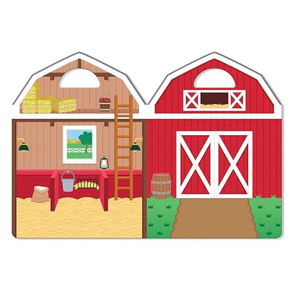 Melissa & Doug En la Granja: Set Autoadhesivos Esponjosos, Libros de Actividades, Juego de Pegatinas Esponjosas Reutilizables, Fondo de Doble Lado, 52 Pegatinas