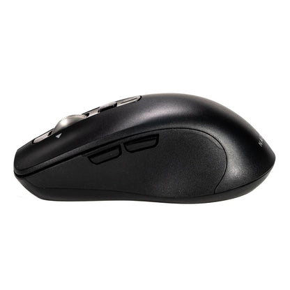 Naceb Technology - Mouse Inalámbrico Ambidiestro con Diseño Ergonómico y Precisión Óptica - Ideal para Oficina, Estudio y Entretenimiento en Color Negro