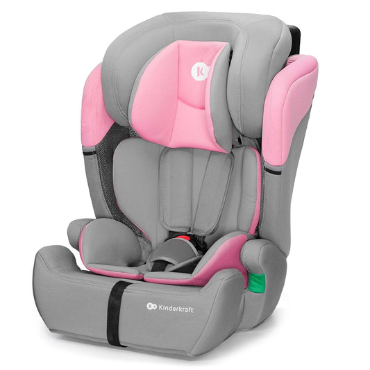 Kinderkraft COMFORT UP Autoasiento I-SIZE 76-150 cm, Silla automóvil para niños, bebé, Sillade, Cinturón, regula en 11 niveles, Grupo 1/2/3, 15 meses - 12 años, 9-36 kg, Rosa