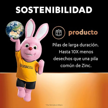 Duracell Pila Alcalina D - Pack x2 Dura 10X Más
