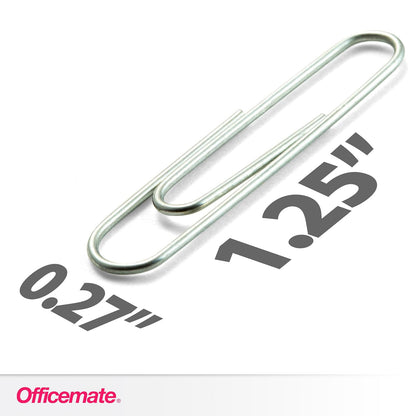 Officemate 99916 clips de papel de primera calidad, 1000 clips de papel (10 cajas de 100 cada uno)