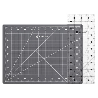 SINGER - Kit de costura para principiantes y adultos con cortador giratorio, tapete de corte, regla acrílica y más