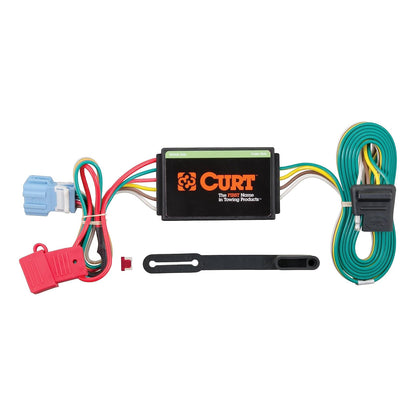 CURT Arnés de Cableado Personalizado para Remolque 4 Pines 56008 para Honda Accord Crosstour/Acura RDX, Negro