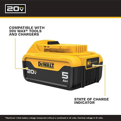 DEWALT Paquete De 2 Baterías De Iones De Litio De 20 V Max 5 Ah (Dcb205-2)