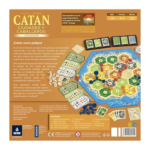 Catan: Ciudades y Caballeros en Español, Juego de Mesa, Devir