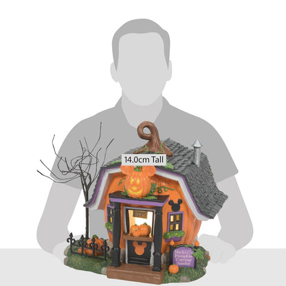 Department 56 Disney Village Halloween Pumpkintown Mickey Mouse Tallado Estudio Iluminado Edificio, 14.0cm, Multicolor