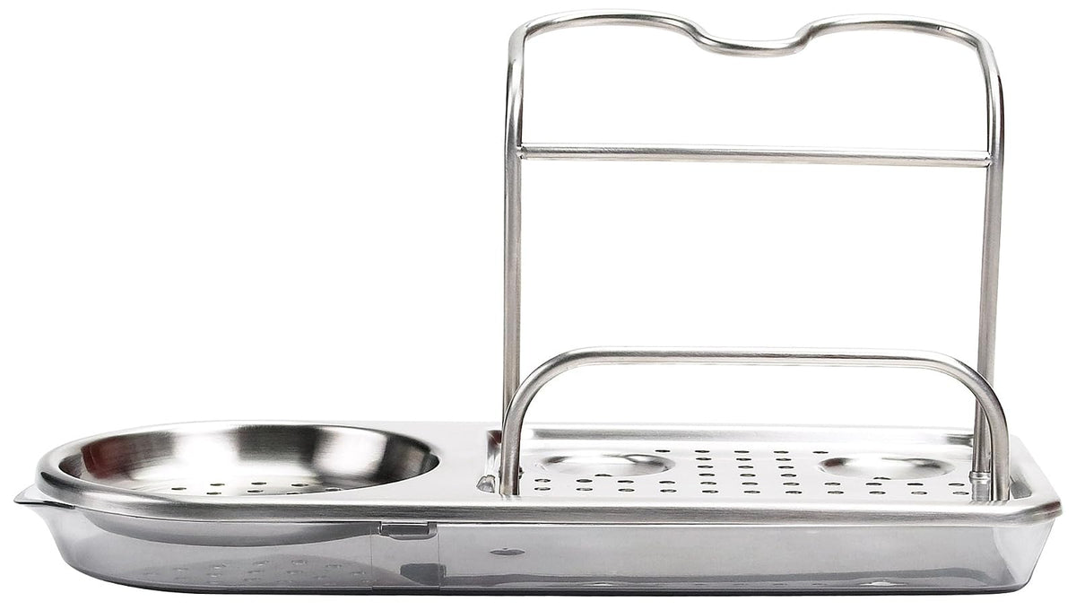 Oxo 1068659 sink baskets trays Stainless steel, Stainless steel, 228.6 + OXO Easy Press Stainless Steel Soap Dispenser