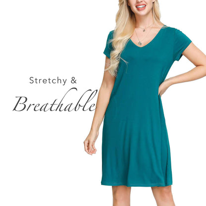 INK+IVY Stretch Swing Summer Dress with Pocket Rayon Spandex Swing Maxi Dresses for Women Casual Summer ClothesMujer