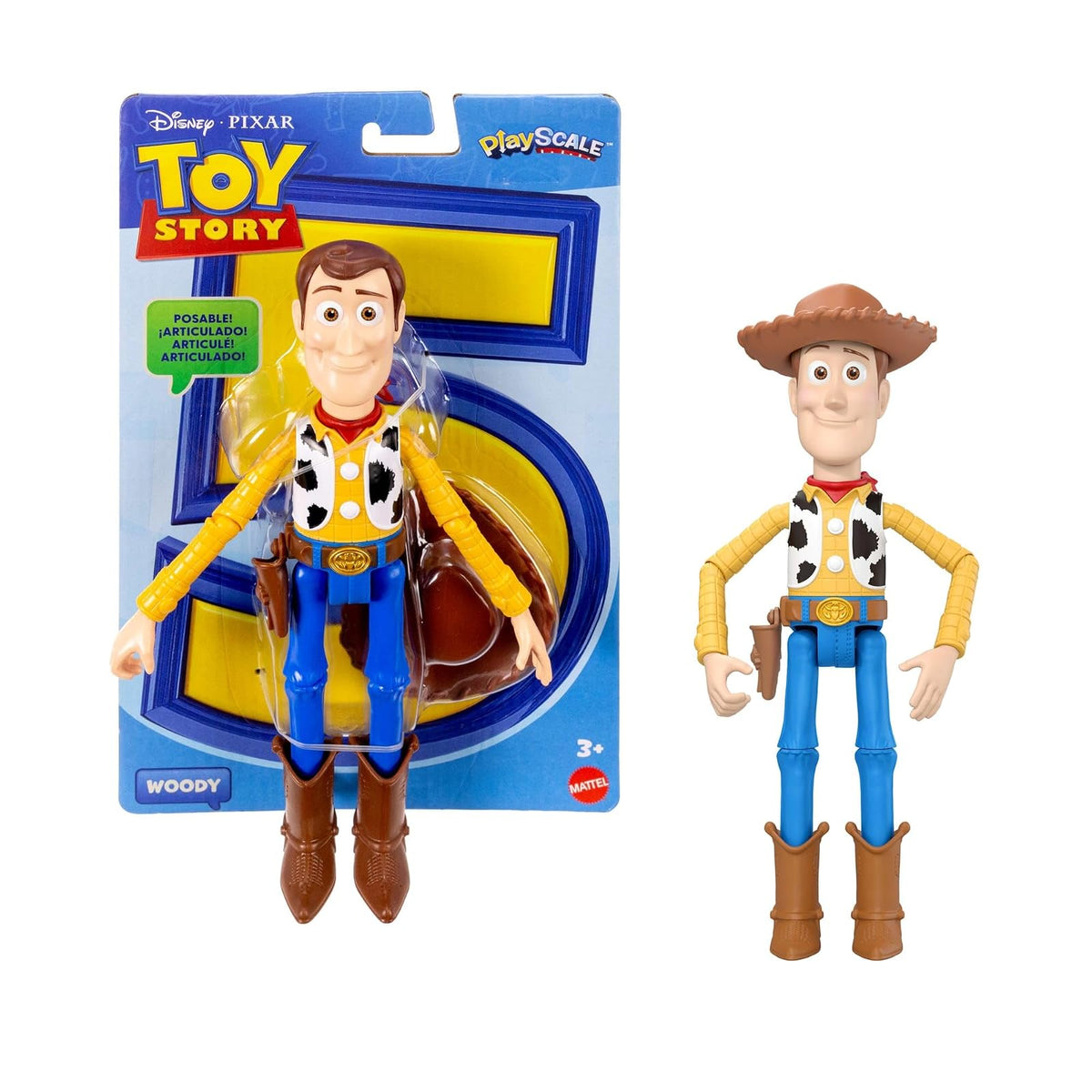 Mattel Pixar Toy Story Figura de Acción Buzz Lightyear 18 cm - Realista (MU26621)