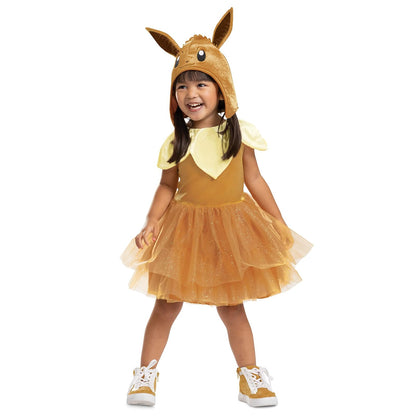 Disfraz de Eevee Tutu, disfraz oficial de Pokémon para niño y tocado, talla 2