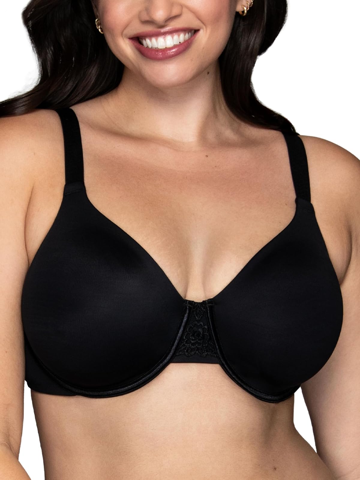 Vanity Fair Beauty Back Brasier Reductor Minimizer - Negro (Midnight Black) - 36C
