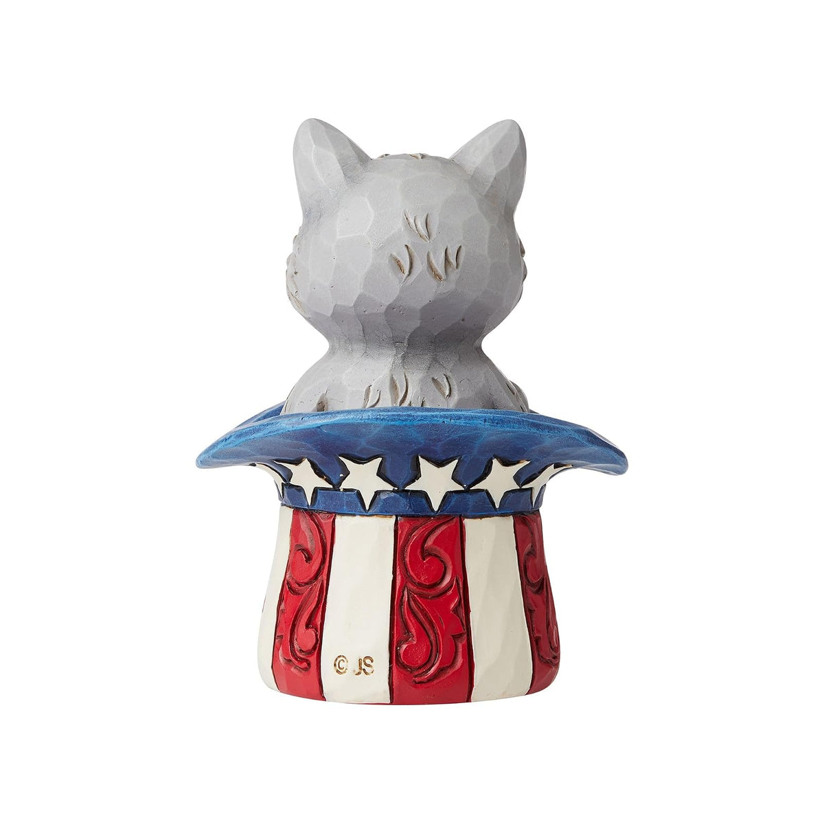 Enesco Jim Shore Heartwood Creek Patriotic Kitten in Top Hat Figura en Miniatura, 3.5 Pulgadas, Multicolor