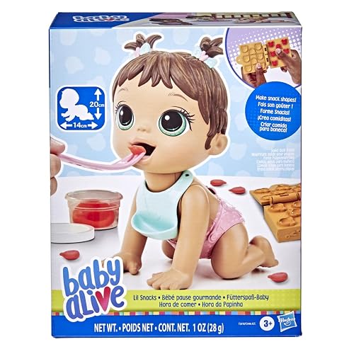 Baby Alive Hasbro Hora de Comer - Muñeca para niñas y niños con 4 Accesorios muñeca de bebé de 20 cm para niños y niñas a Partir de los 3 años