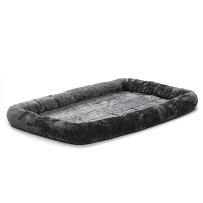 Cama Gris para Perro o Gato de 42 Pulgadas con cómodo Refuerzo, Ideal para Razas de Perros Grandes y se Adapta a una Caja de Perro de 42 Pulgadas, fácil Mantenimiento, Lavar y secar a máquina