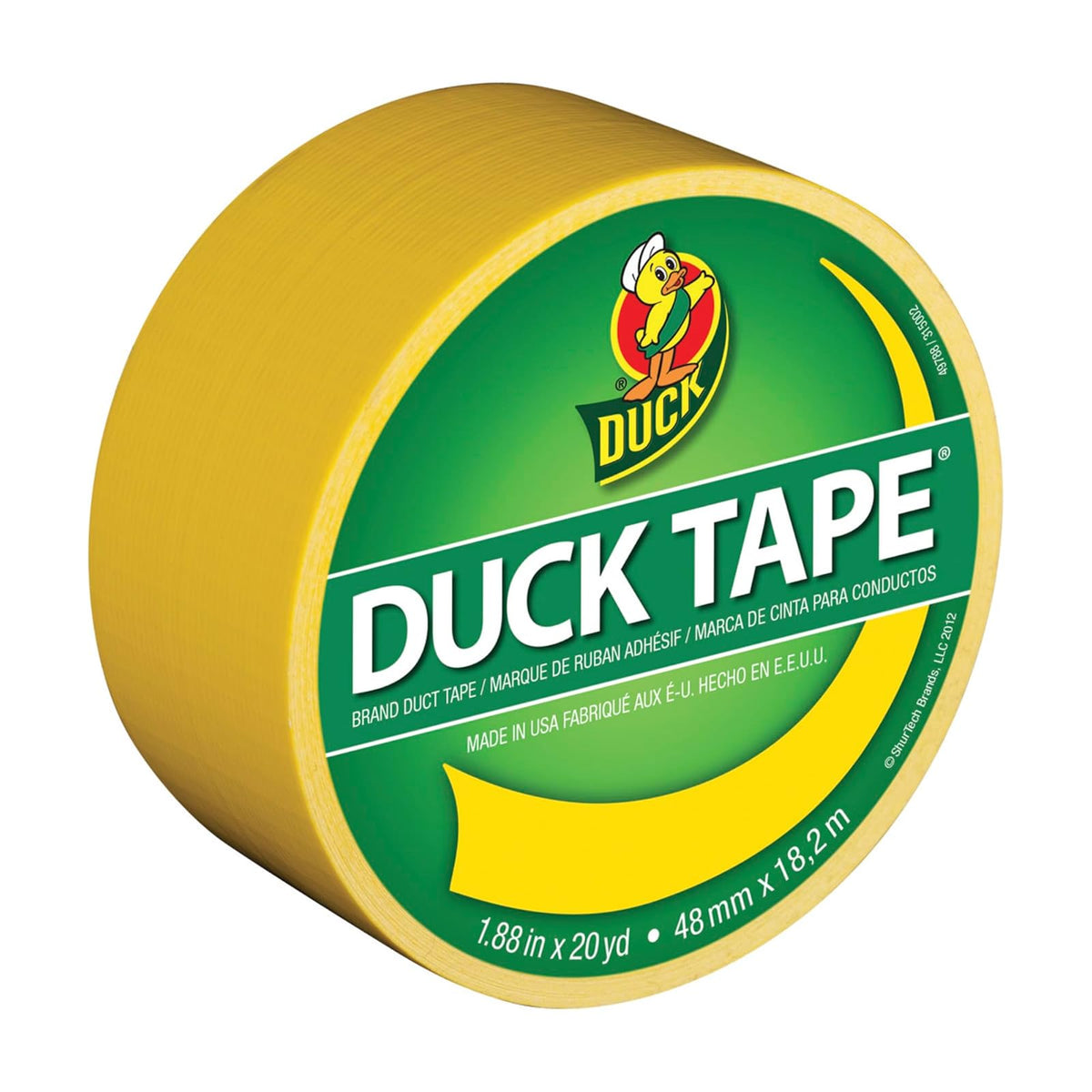 Duck Tape Cinta Adhesiva Multiusos - Amarillo - 1 rollo, 20 yardas