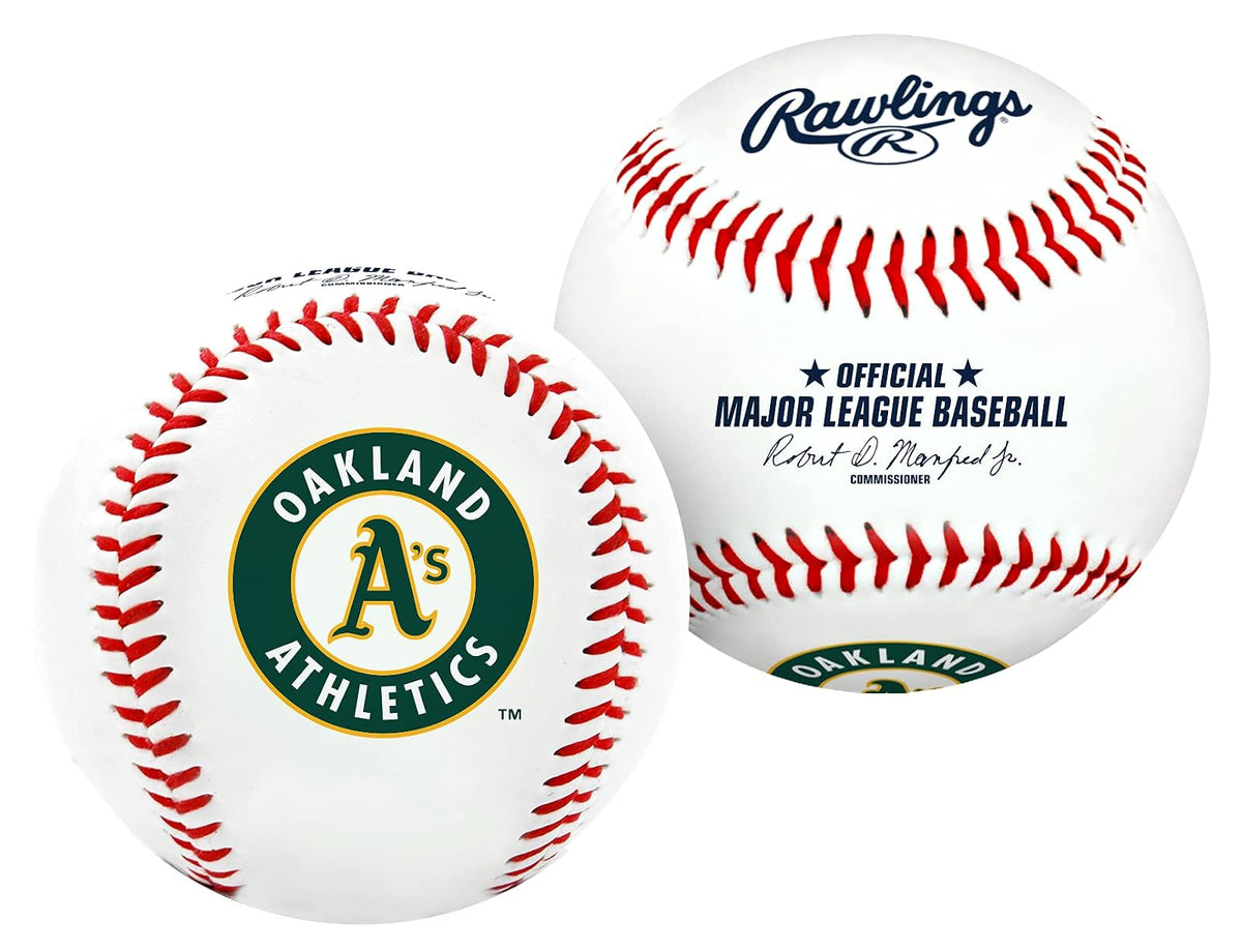 Rawlings Pelota de Béisbol con Logotipo de Equipo MLB - Oakland Athletics