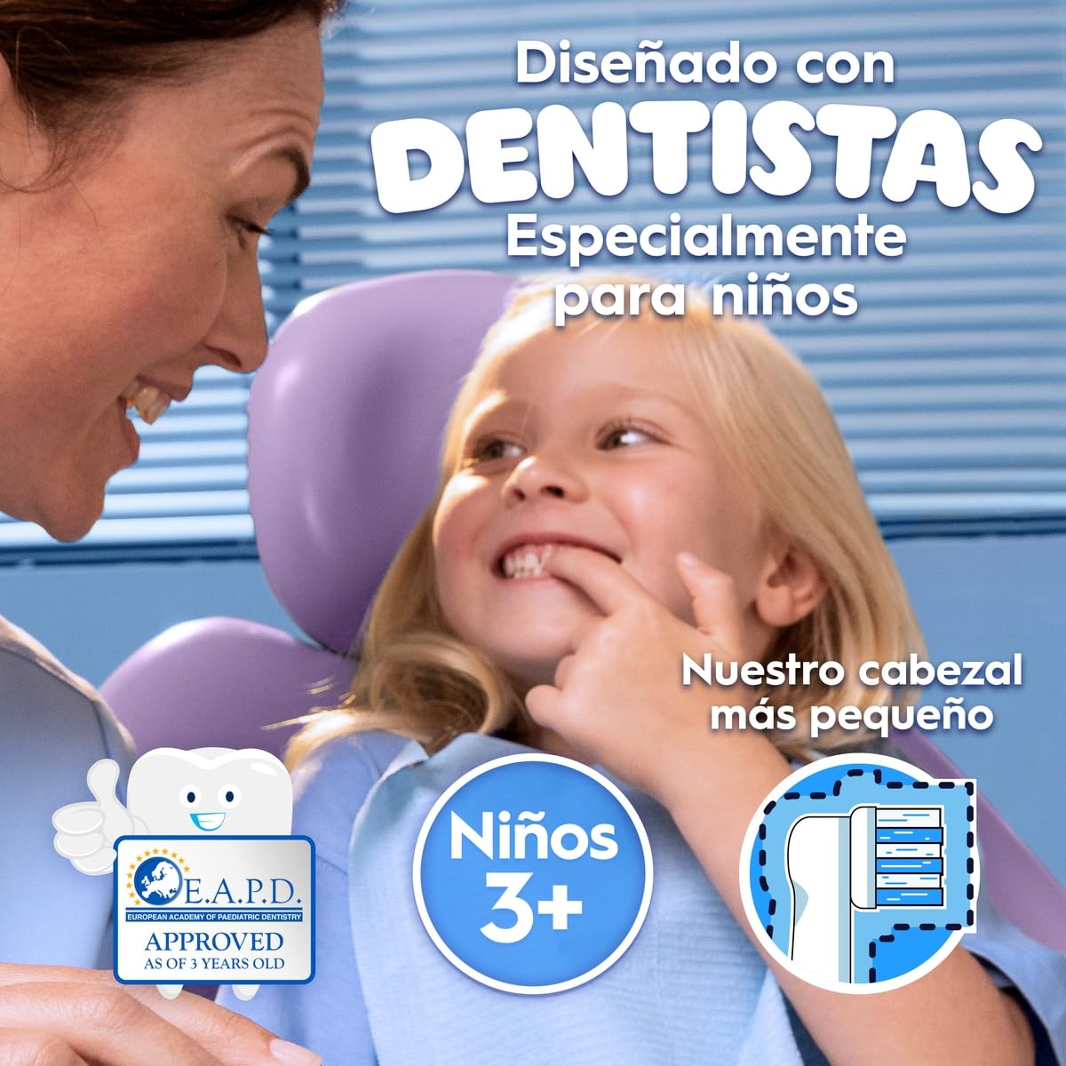 ORAL-B Disney Frozen Repuesto Cepillo Dental Eléctrico para Niños (+3), 2 Uds