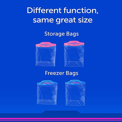 Ziploc Bolsas de almacenamiento con tecnología Grip 'n Seal para alimentos, sándwich, organización y más, 30 unidades, paquete de 4 (120 bolsas totales)