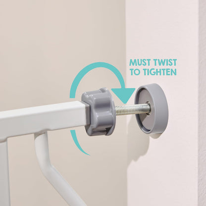 Regalo Easy Step Puerta de Seguridad, Blanco, para adaptarse a aberturas de entre 29-34 y 35-38,5 pulgadas de ancho, 30 pulgadas de alto. 73.66-86.36 CM y 88.9-97.79 CM de ancho, 76.2 CM de alto.