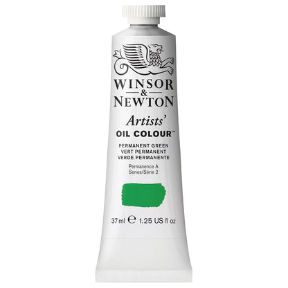 Winsor & Newton Artists' Oil Colour Pintura al Óleo Profesional, 37 ml - Tubo de 1.2 onzas - Verde (Permanent Green)