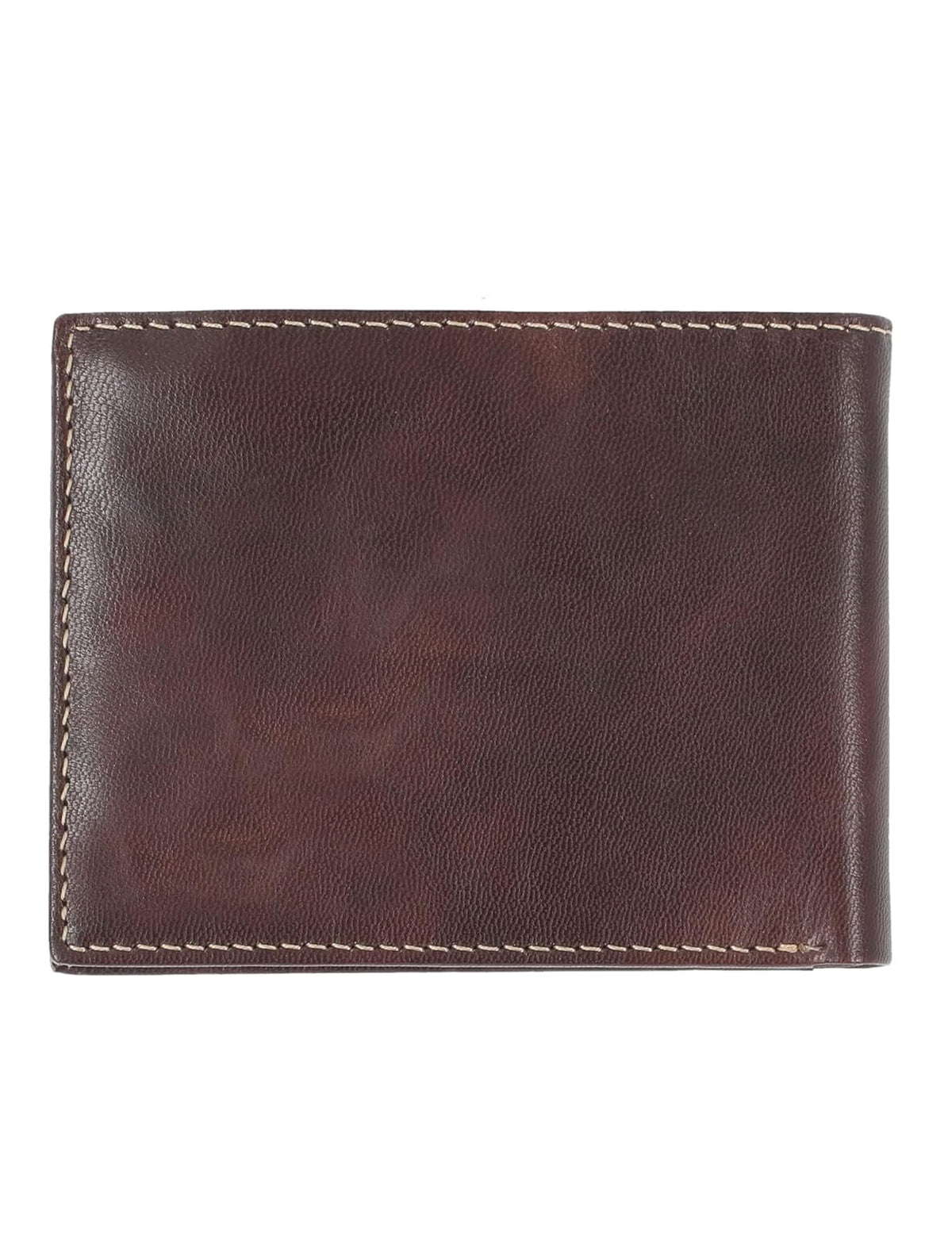Steve Madden - portafolios delgada de piel para hombre con capacidad extra adjunta con bolsillos abatibles