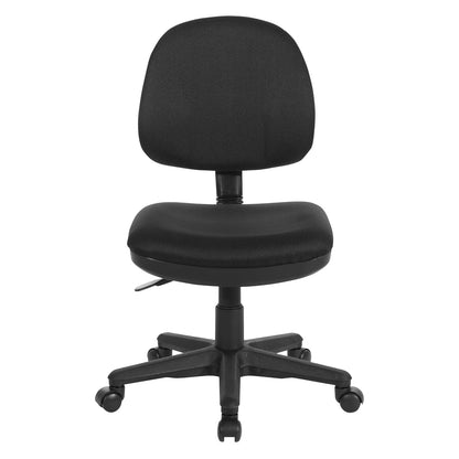 Office Star - Silla de Oficina esculpida neumática con Asiento Acolchado Grueso y Soporte Lumbar Integrado, Color Negro