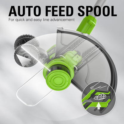 Greenworks - Carretes de corte de cuerda de alimentación automática de una sola línea de 0.08 pulgadas (paquete de 6) + cubierta de carrete de repuesto
