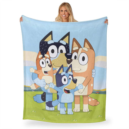 Northwest Bluey - Manta de Seda con Tacto de Seda, 50 x 60 Pulgadas, Heeler Family