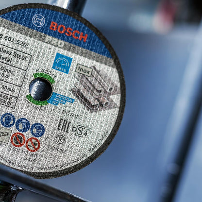 Bosch Discos de Corte Expert Centro Recto para Inox, Negro, 76 x 1 x 10 mm, 5 unidades