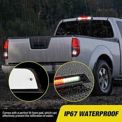 Nilight Tercera Luz de Freno LED Lente Ahumada para Nissan Titan 2004-2015 y Frontier 2005-2016 NA933