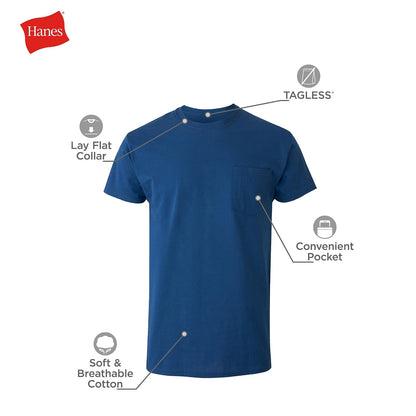 Hanes Tagless Comfortsoft - Camisetas de Cuello Redondo, 6 Unidades Ropa Interior para Hombre