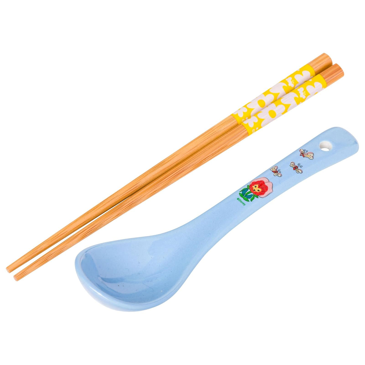 Silver Buffalo Alicia in Wonderland Wildflower Character Toss 20 onzas de cerámica Ramen Bowl con palillos y cuchara