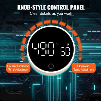 VEVOR - Máquina de prensa de calor para sombreros 3 en 1 para tapas, sin arrugas, liberación automática y panel de control digital estilo perilla de presión, con 3 placas intercambiables (6.6 x 2.7