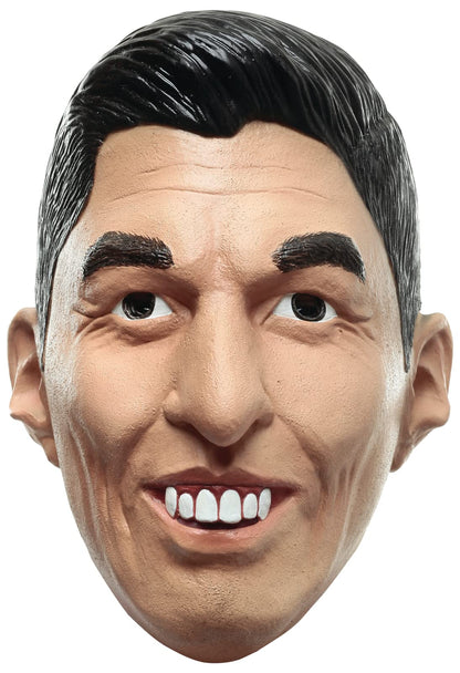 Ghoulish Productions Máscara de Futbolista de Club Atlético de Madrid, Máscaras de Personas Famosas del Deporte Ideal para Halloween, Fiestas de Disfraces e Imitación