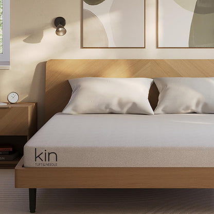 Kin By Tuft & Needle Firm Colchón de espuma adaptable completo de 6 pulgadas en una caja, alivio de presión de enfriamiento, soporte equilibrado, prueba de 100 noches, sin fibra de vidrio, CertiPUR-US