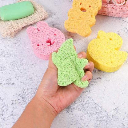 SUPVOX 4 piezas bebé baño esponja depurador ducha infantil guante niño baño lavado esponja esponja para el hogar