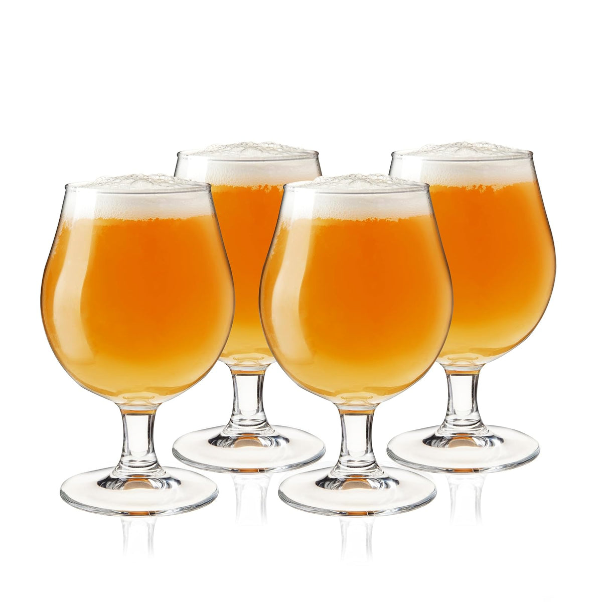 TRUE - Vasos de cerveza de tulipán, juego de vasos de 15 onzas para despedida de soltero, fiesta de acogida, cristalería, IPA Ale Pilsner belga, juego de 4 vasos de cerveza